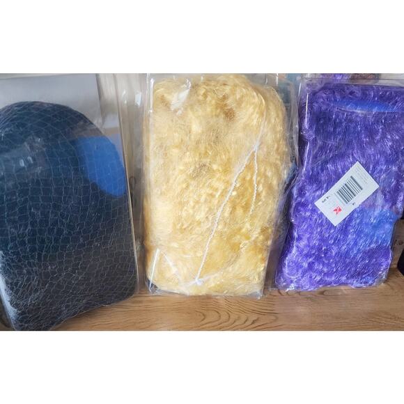 Vintage Pumpkin Time Halloween Wig Crimped Curly 60's & Extras Lot See Pictures - Picture 2 of 15